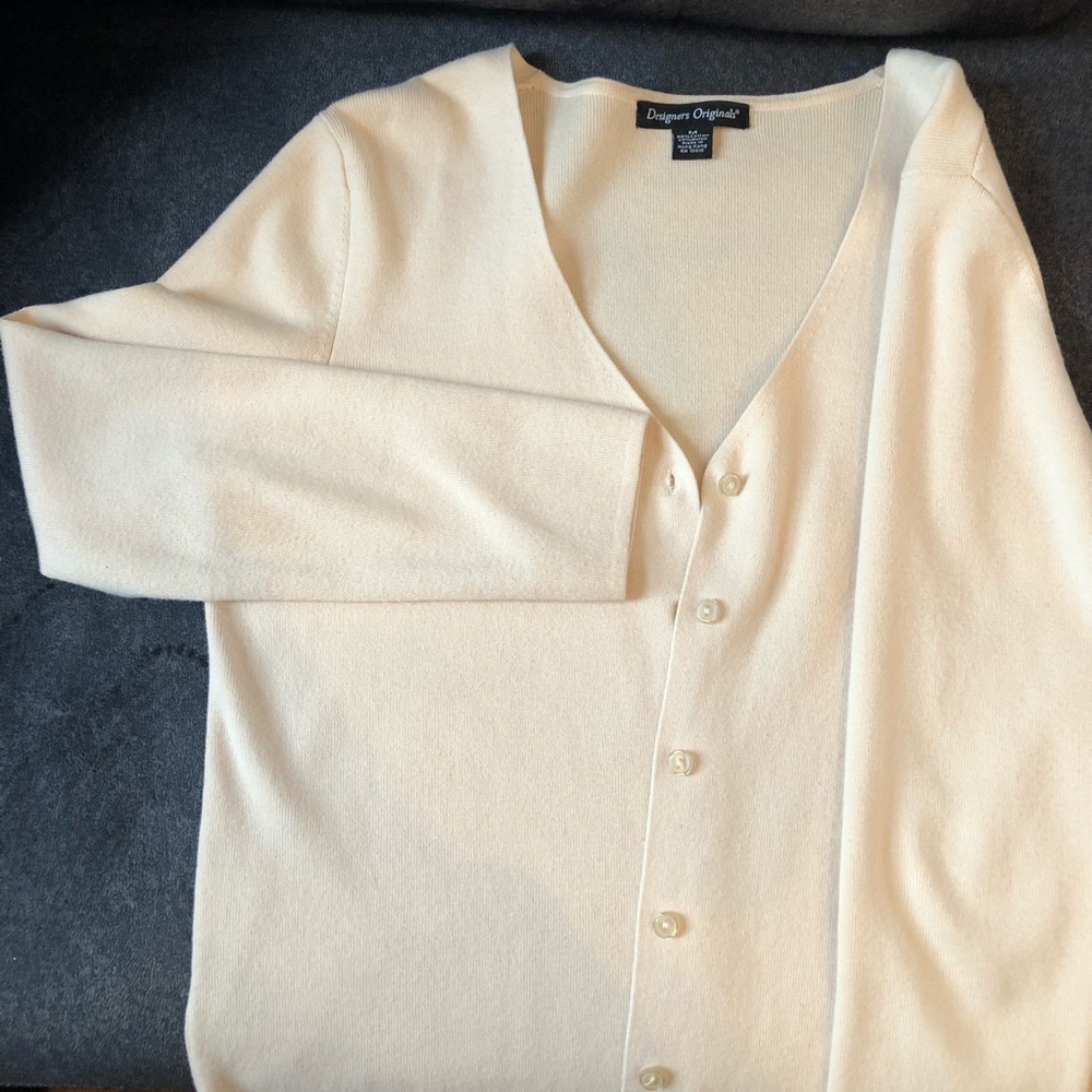 Knitwear beige Creamy Cozy Cotton cardigan buttons